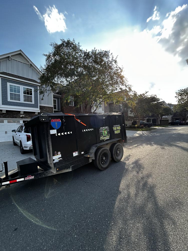 Brown Box Recycled branded trailer for local delivery